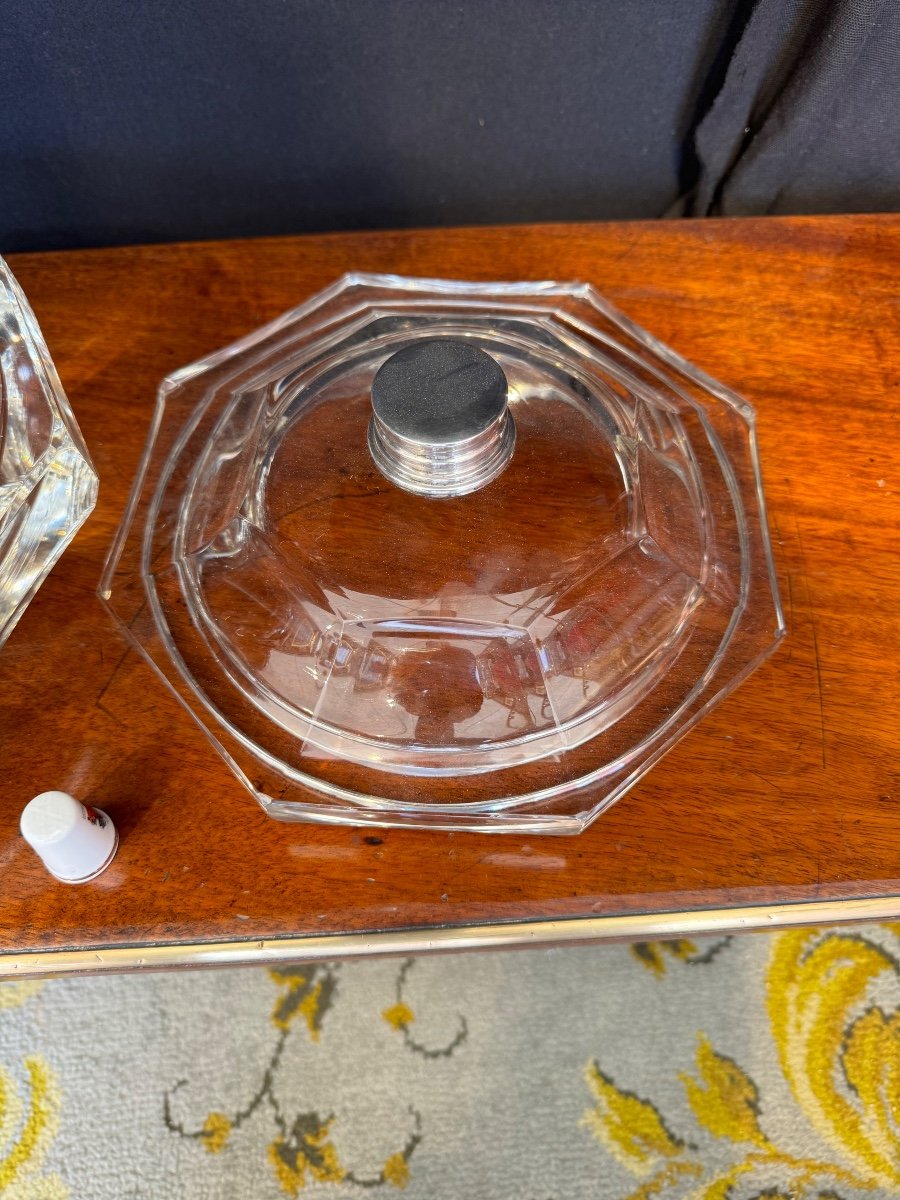 Art Deco Crystal/silver Candy Box-photo-3