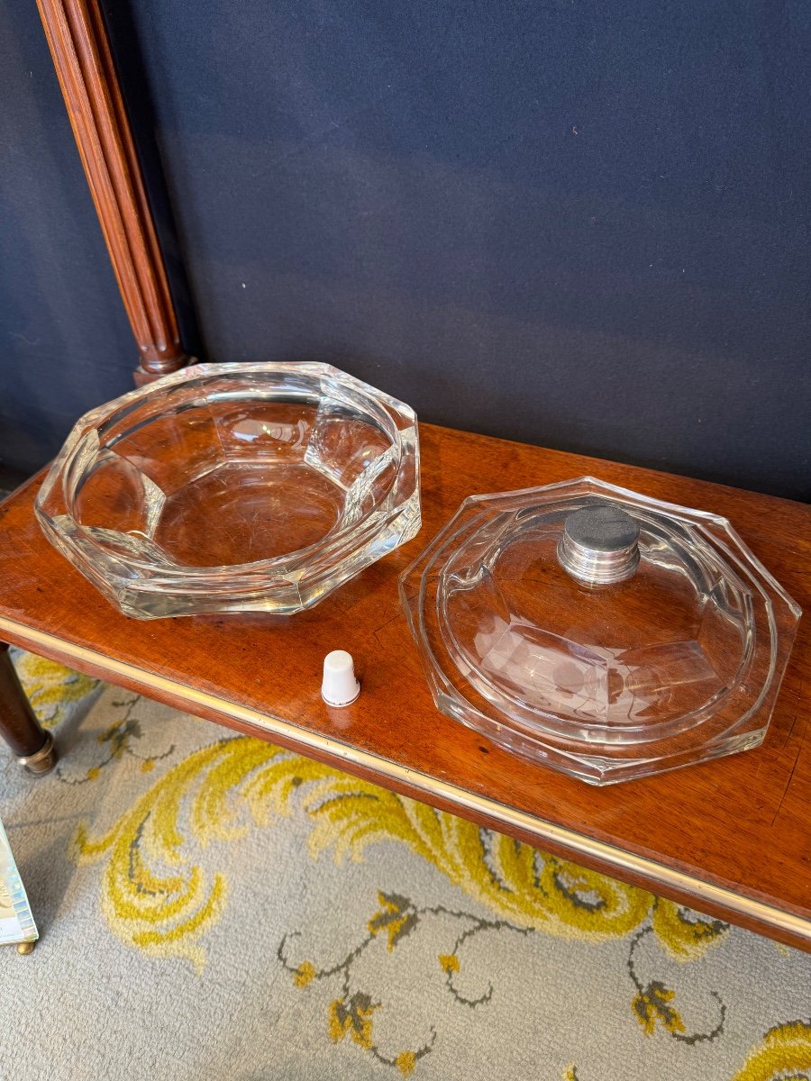 Art Deco Crystal/silver Candy Box-photo-1