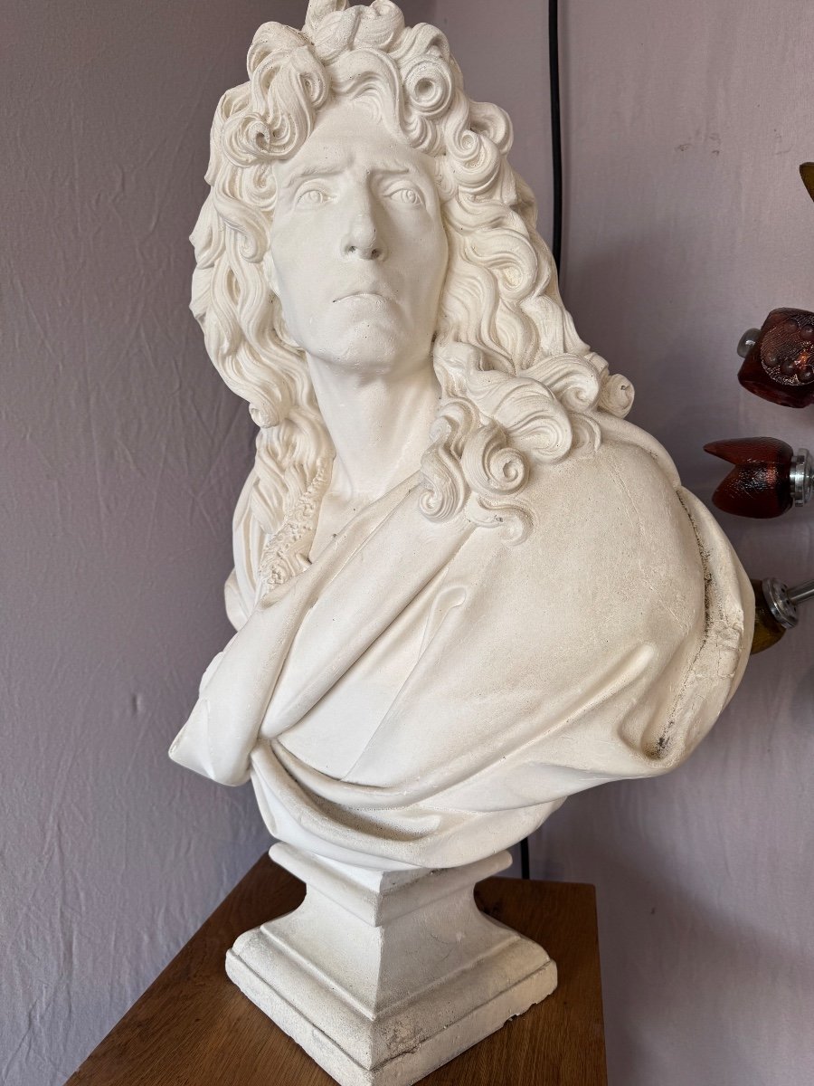 Grand Buste En Plâtre -photo-2