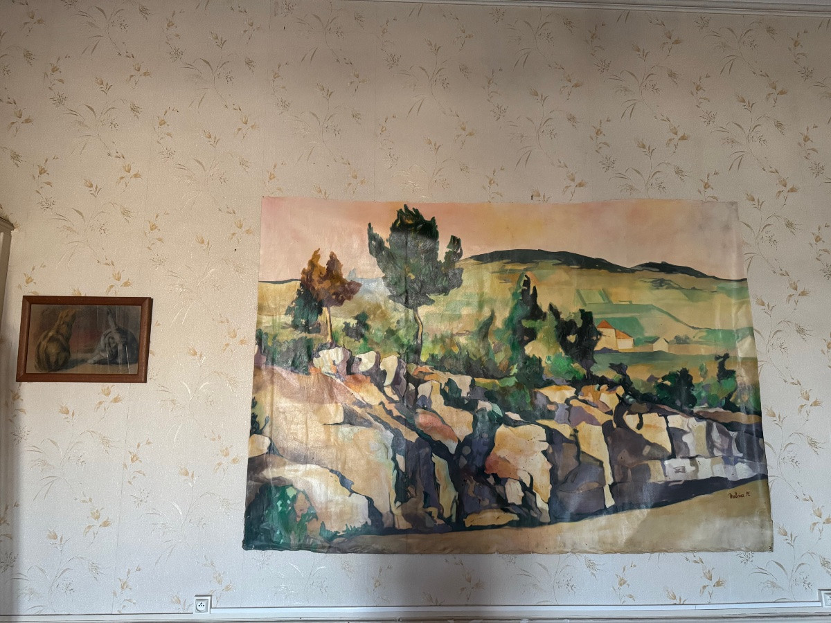 Grande Huile sur toile « Malvina »-photo-2
