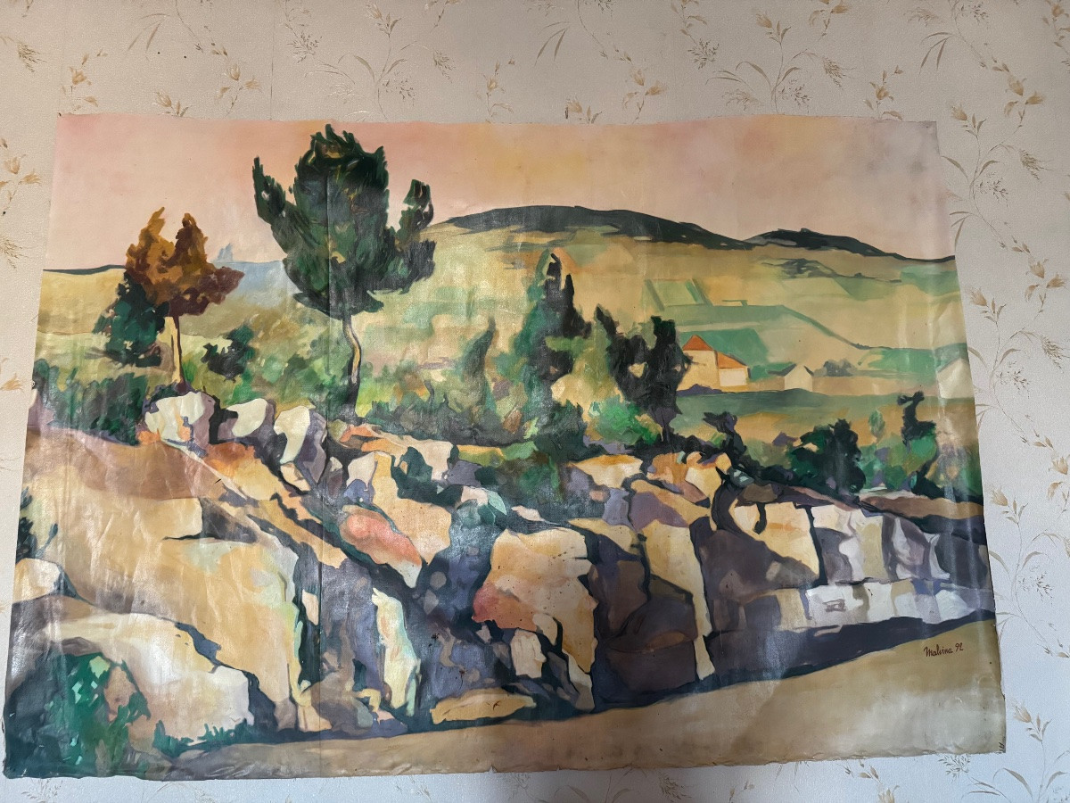Grande Huile sur toile « Malvina »-photo-3