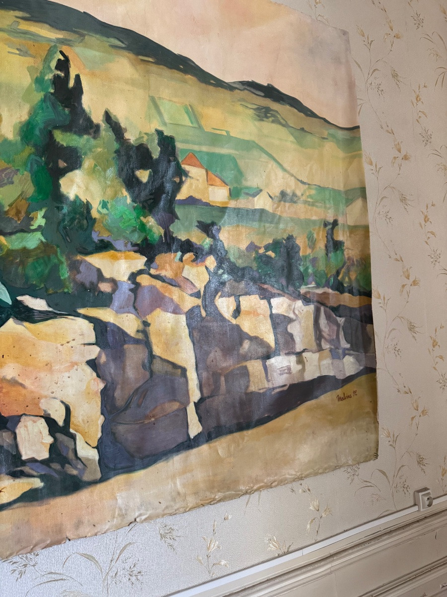 Grande Huile sur toile « Malvina »-photo-4
