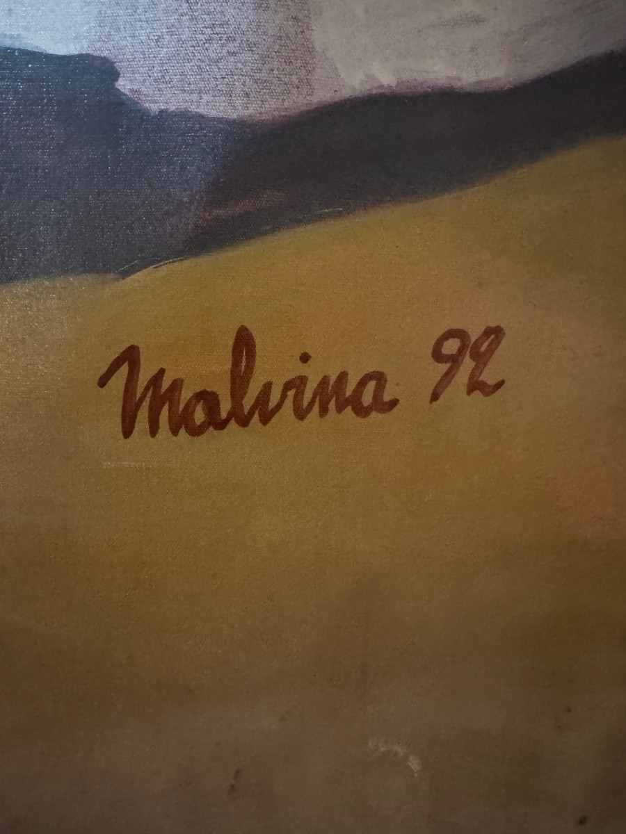 Grande Huile sur toile « Malvina »-photo-1