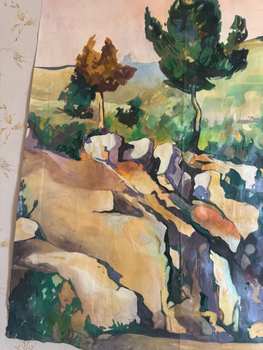 Grande Huile sur toile « Malvina »-photo-2