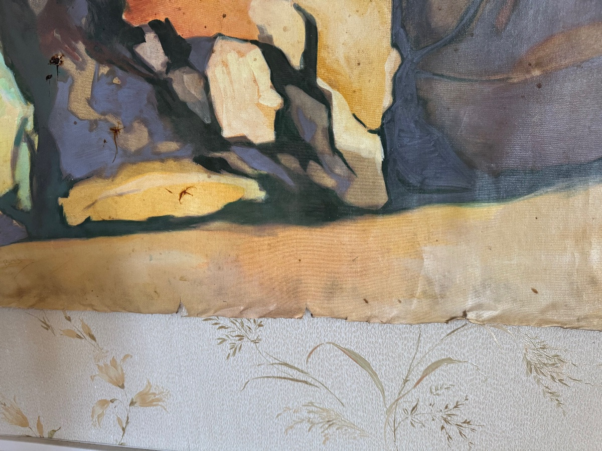 Grande Huile sur toile « Malvina »-photo-3