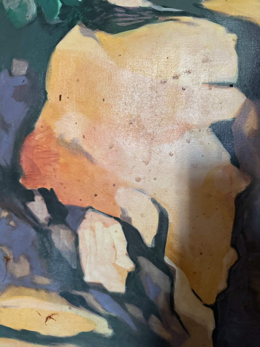 Grande Huile sur toile « Malvina »-photo-4