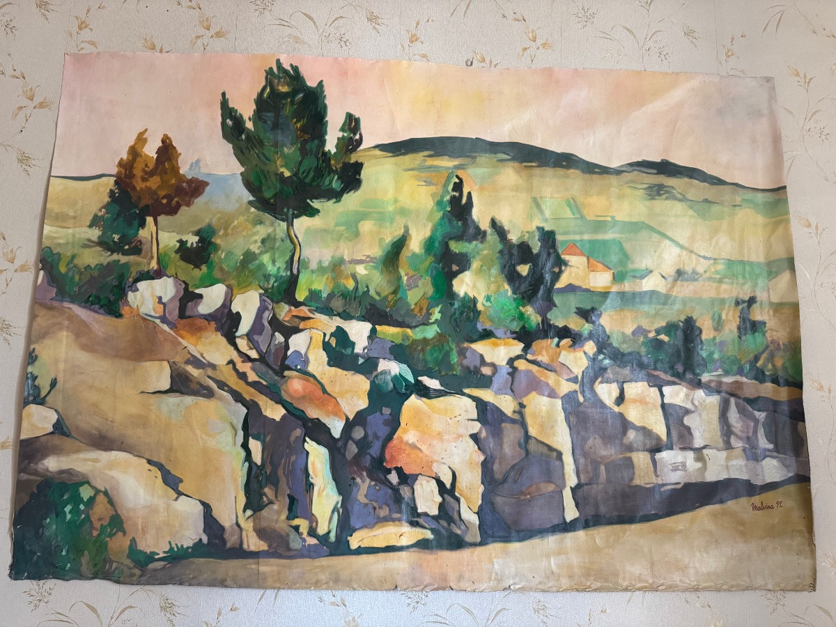Grande Huile sur toile « Malvina »-photo-5