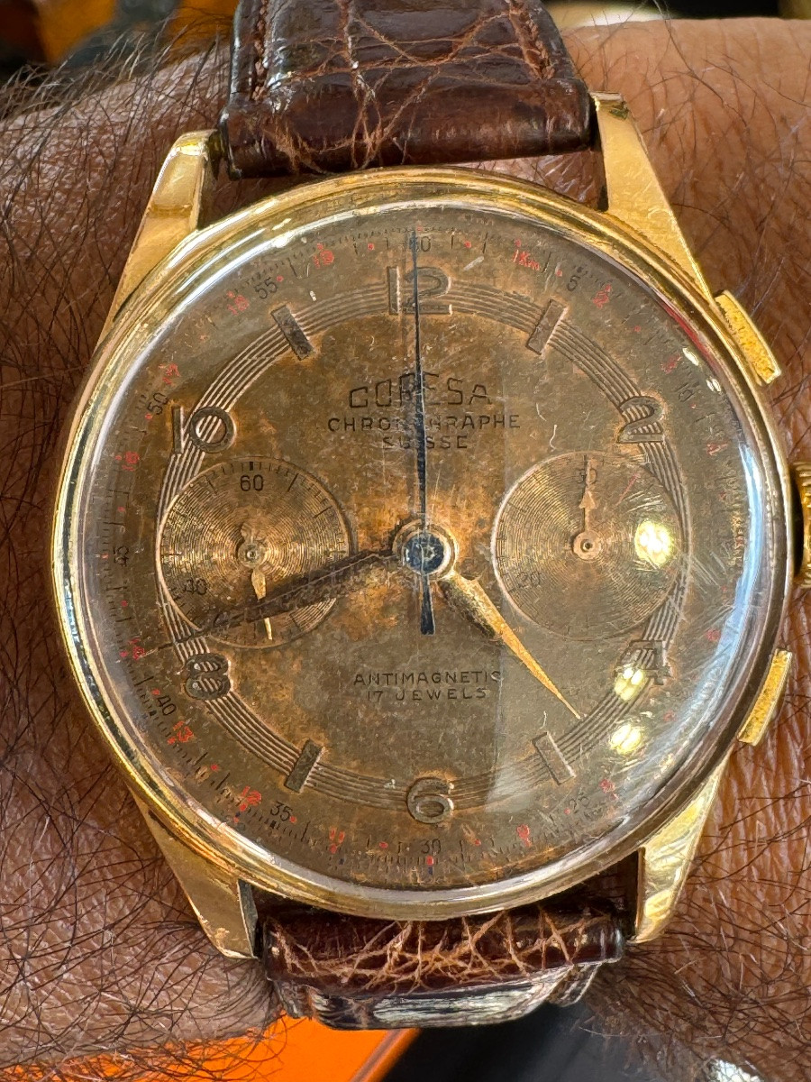 Montre chrono suisse en or-photo-2