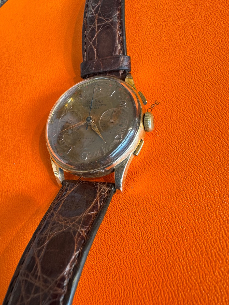 Montre chrono suisse en or-photo-3