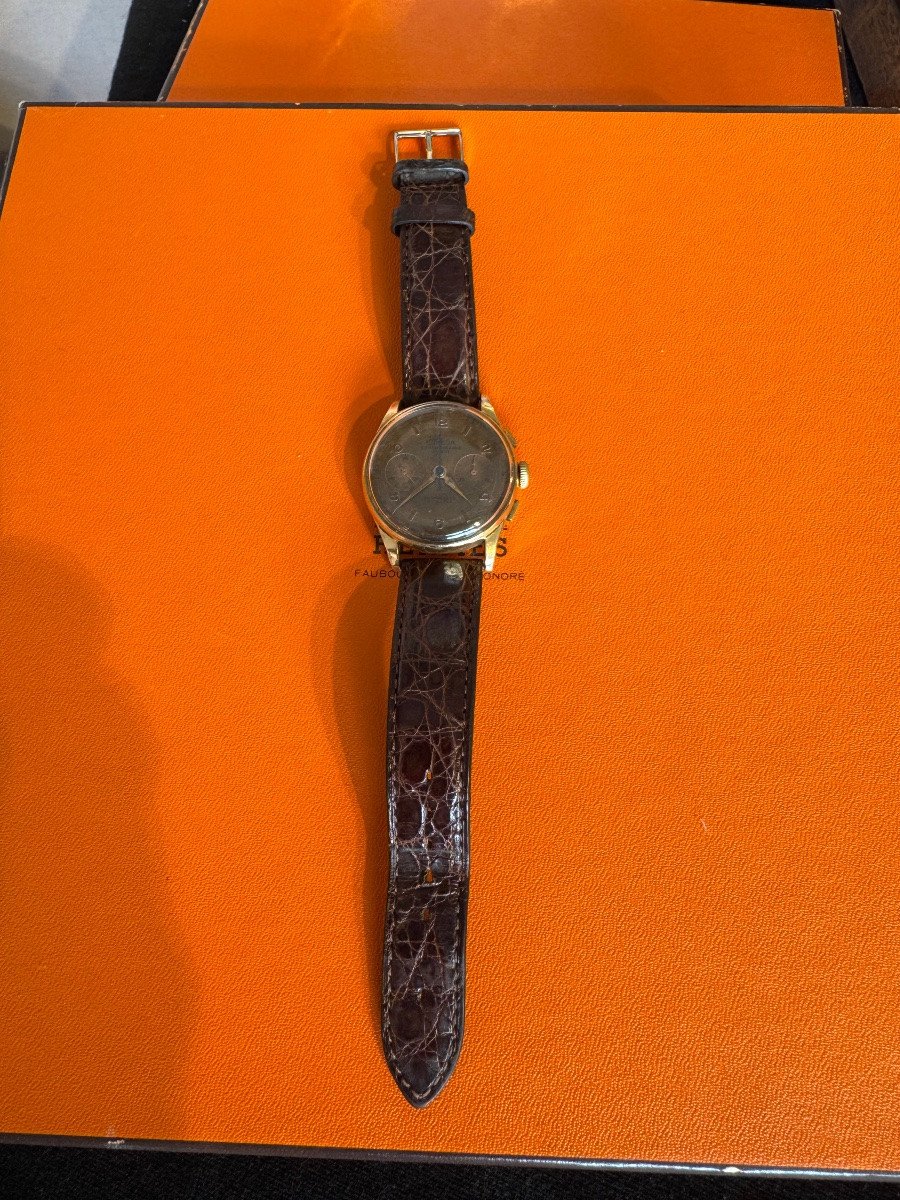 Montre chrono suisse en or-photo-4