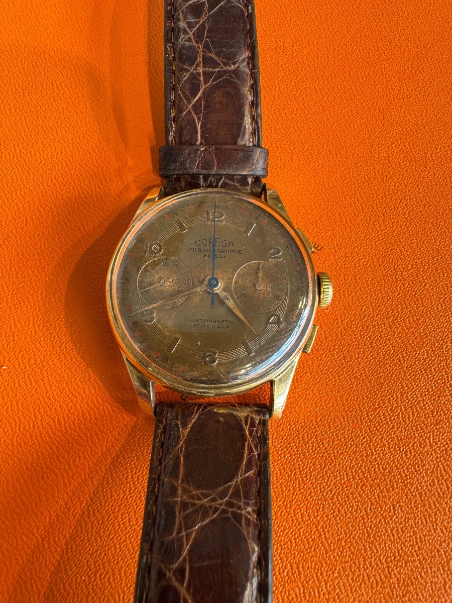 Montre chrono suisse en or