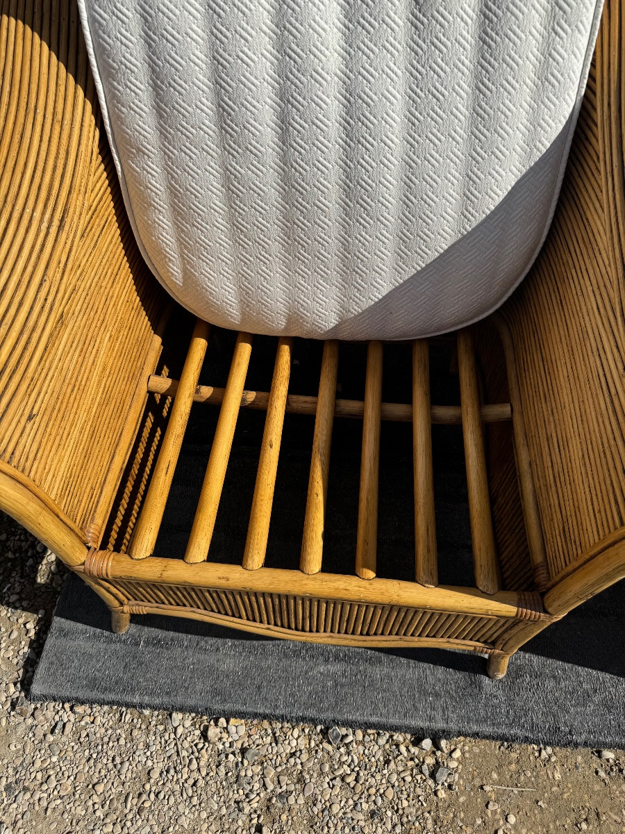 Pair Of Large Rattan Armchairs -photo-1