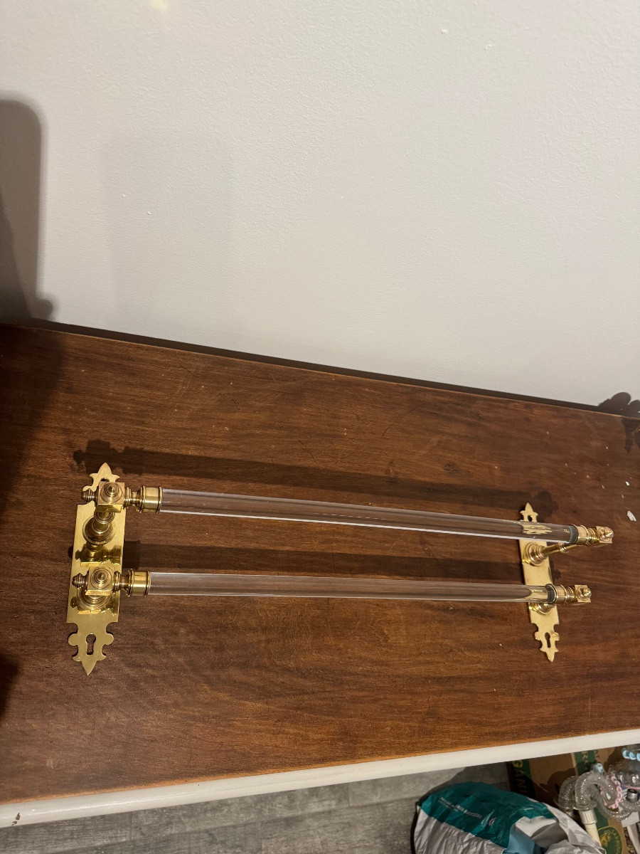 Glass/brass Towel Rack-photo-1