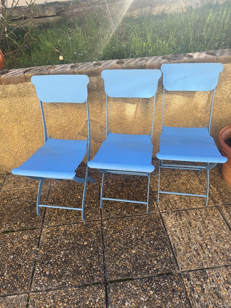 3 chaises de jardin pliantes -photo-1