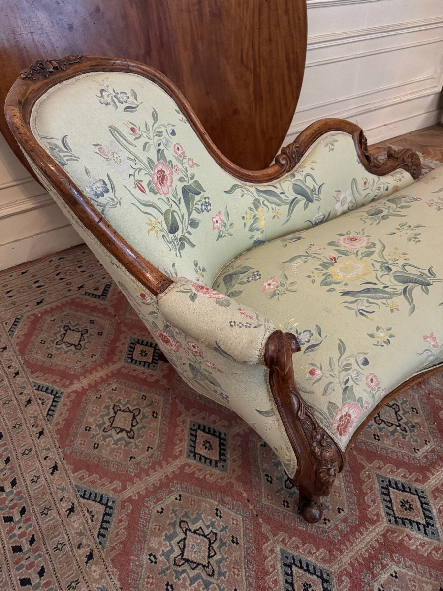 Méridienne Louis XV rocaille -photo-1