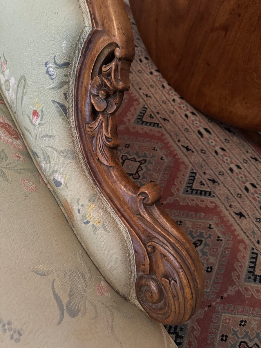 Méridienne Louis XV rocaille -photo-2