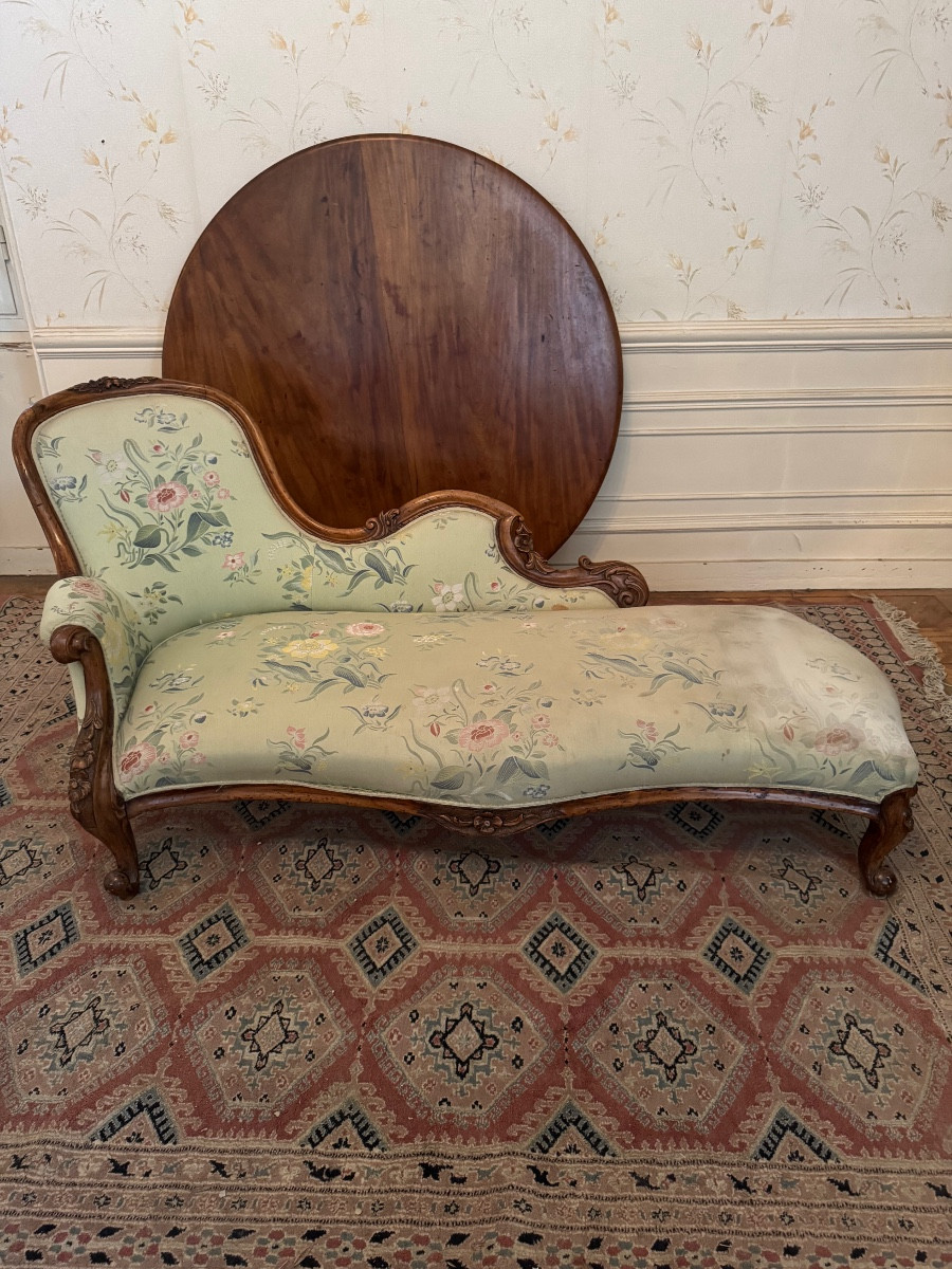 Méridienne Louis XV rocaille 