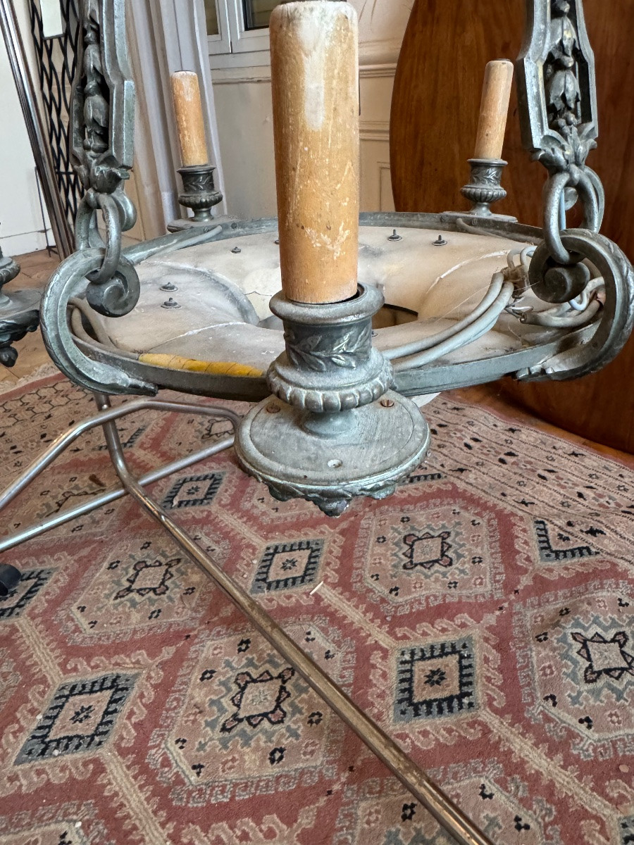 19th-century Alabaster Chandelier-photo-3