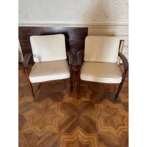 Paire de fauteuil « Grete Jalk « 
