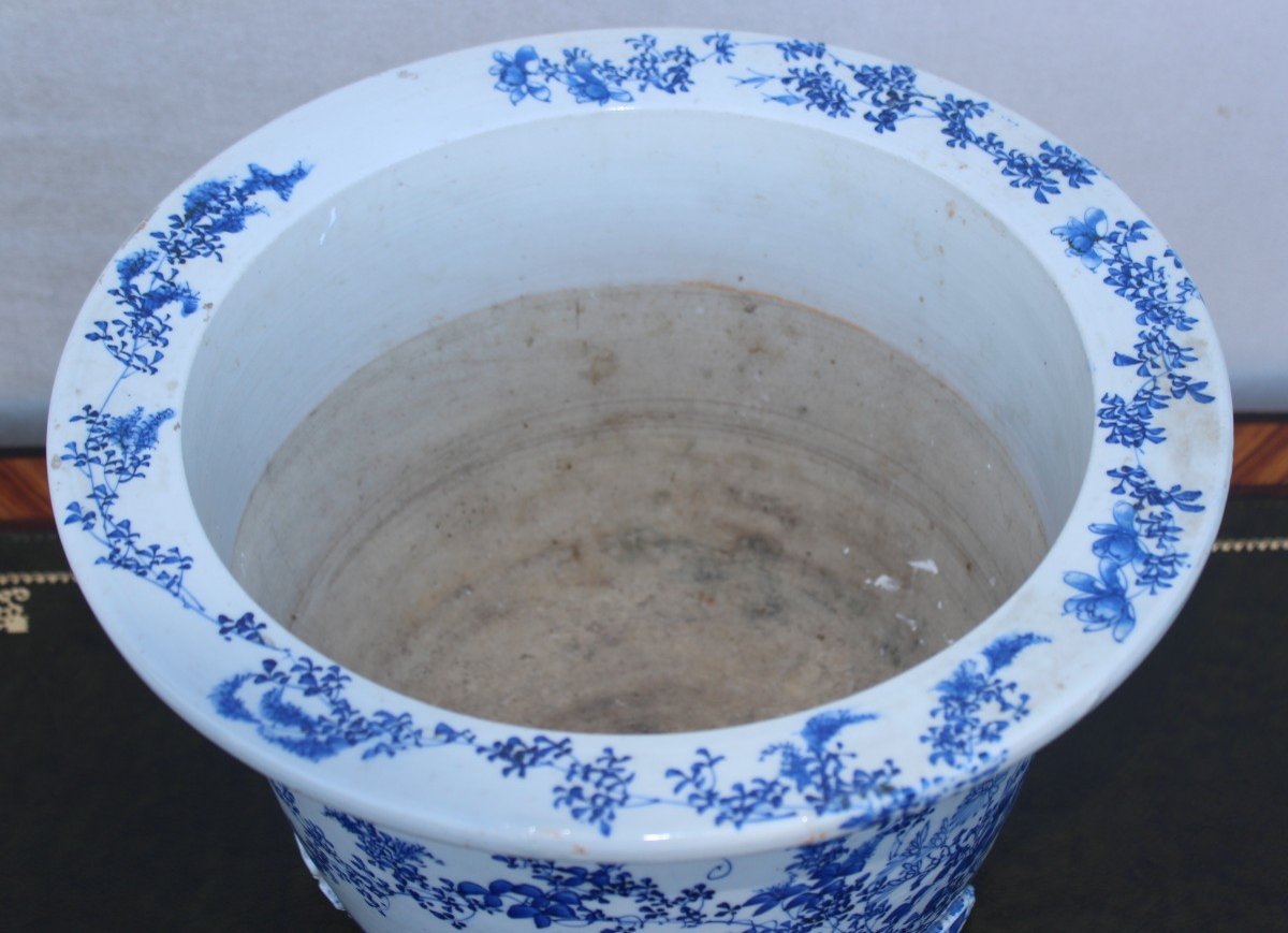 Japanese Porcelain Cache Pot, Meiji Period, Late 19th Century-photo-4