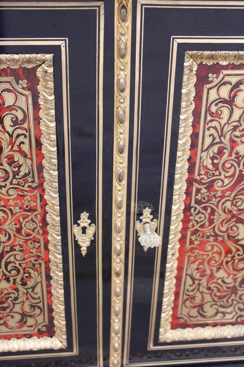 Meuble d'Appui  En Marqueterie Boulle, Par Hyppolite-edmè Pretot (1812-1855)-photo-4