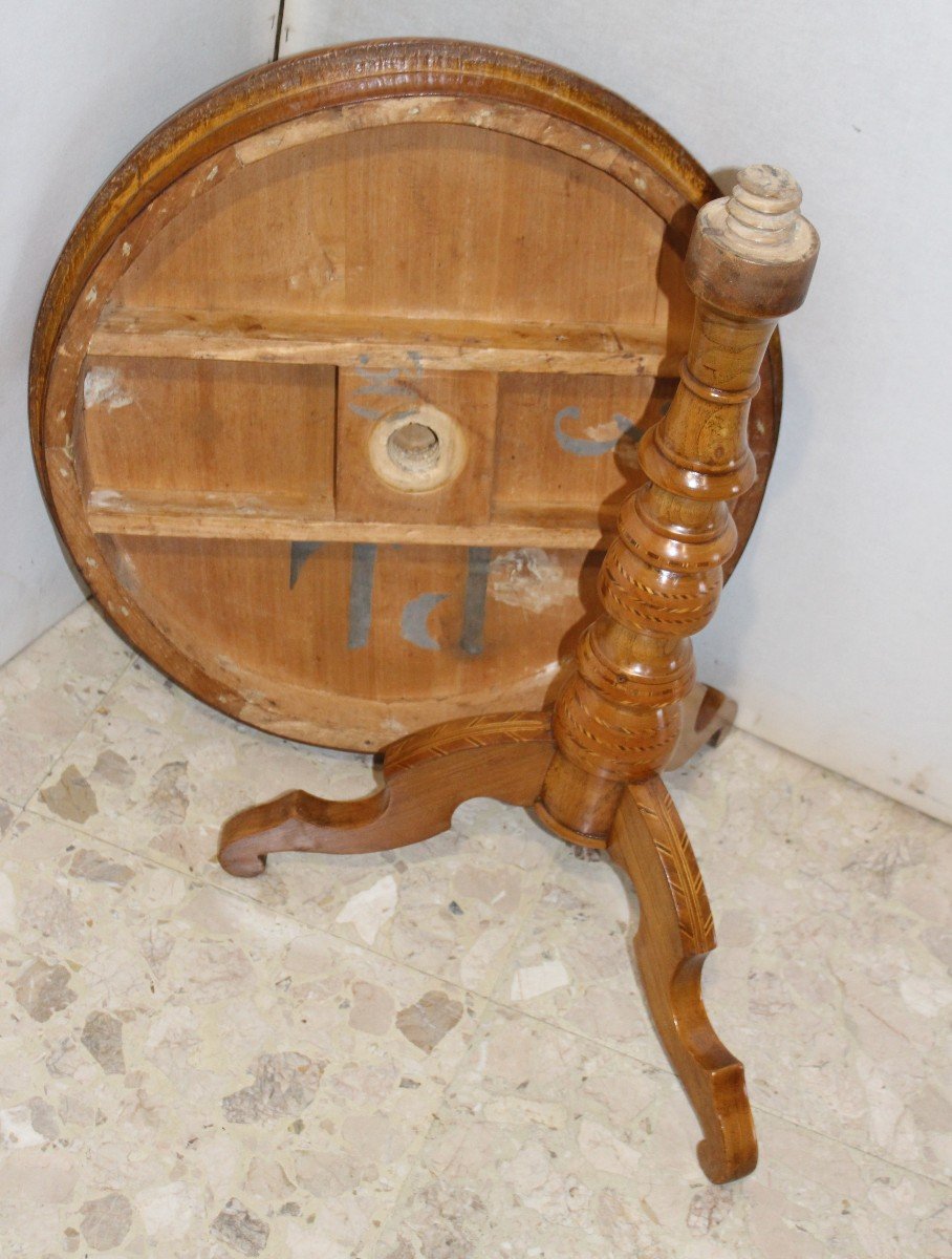 Table Inlaid By Cabinet-makers From The City Of Rolo. Around 1880.-photo-4