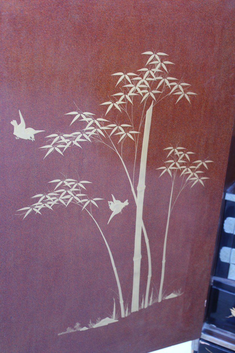 Grand Cabinet Japonaise Dit "kodansu", Epoque Meiji, Fine Du XIX Siecle.-photo-6