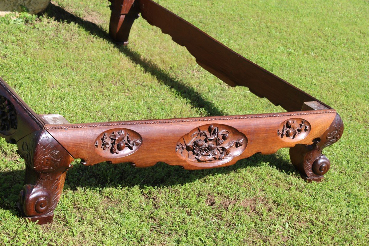 Asian Bed In Exotic Wood, South China Or Vietnam, Circa 1920s.-photo-2