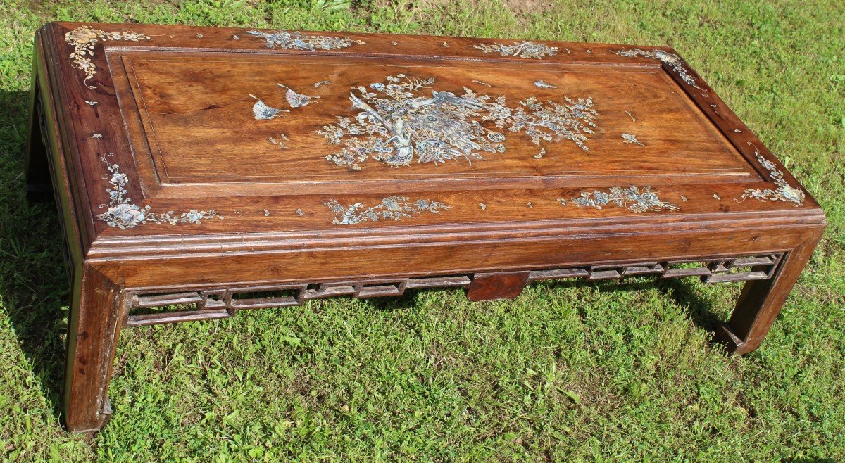 Asian Low Table Inlayed In The Mother Of Pearl, Vietnam 1920.