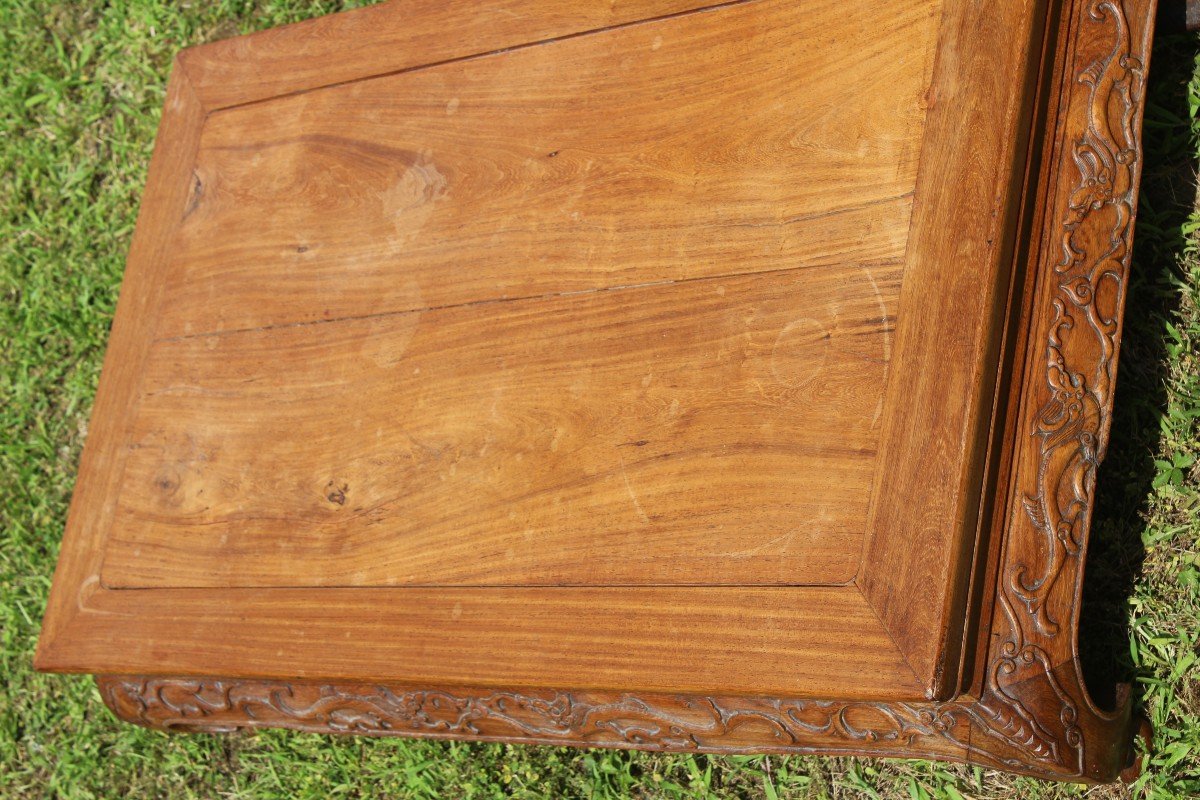 Table Basse Chinois En Bois De Rose "kang Table", Chine XX Siecle.-photo-4