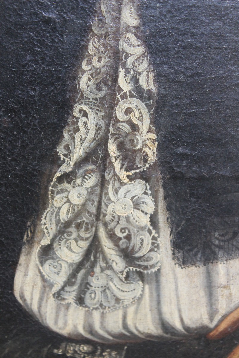 Painting "the Gentleman With A Sword", Italy 17th Century.-photo-2