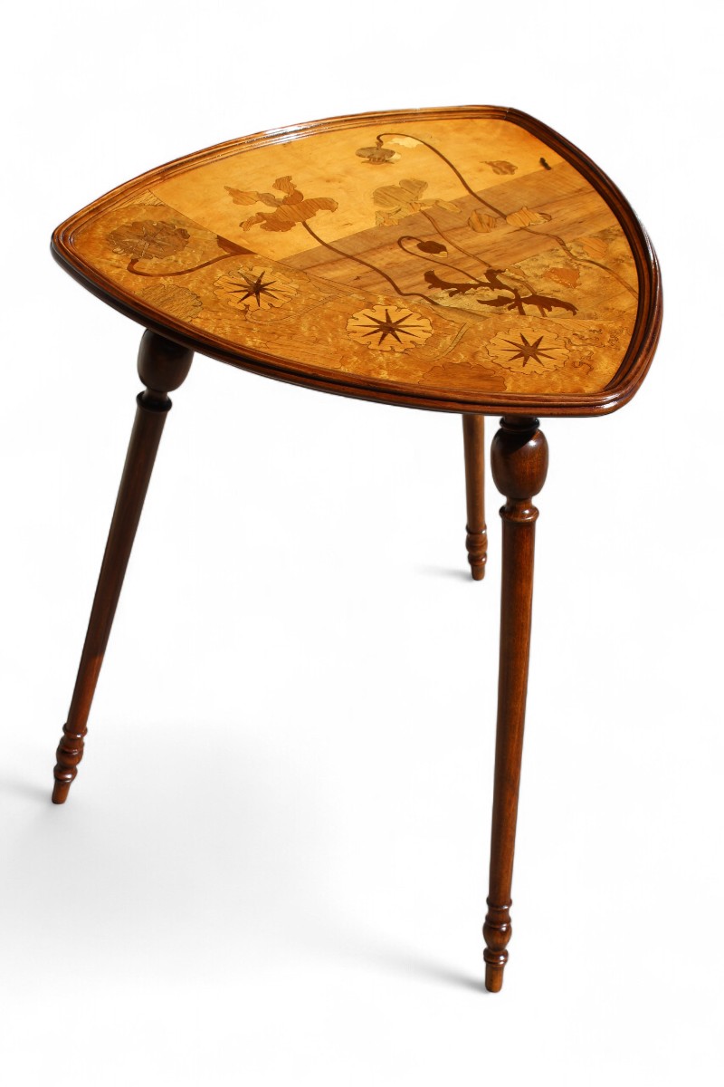 Emile Gallè (1846-1904) Three-legged Table, Circa 1900.