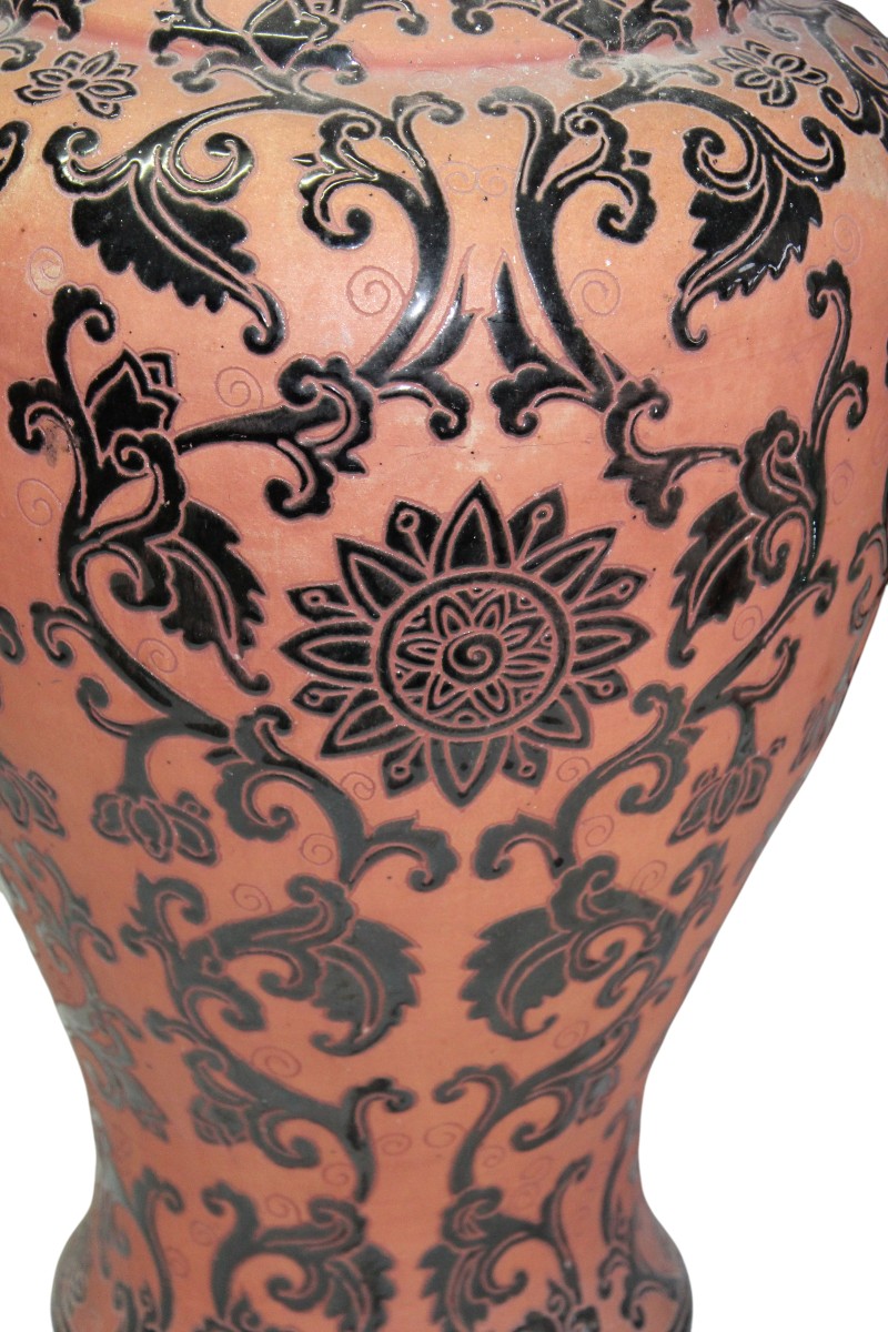 Large Vietnamese Vase In Glazed Stoneware, Well Hoa Circa 1930/1940.-photo-2