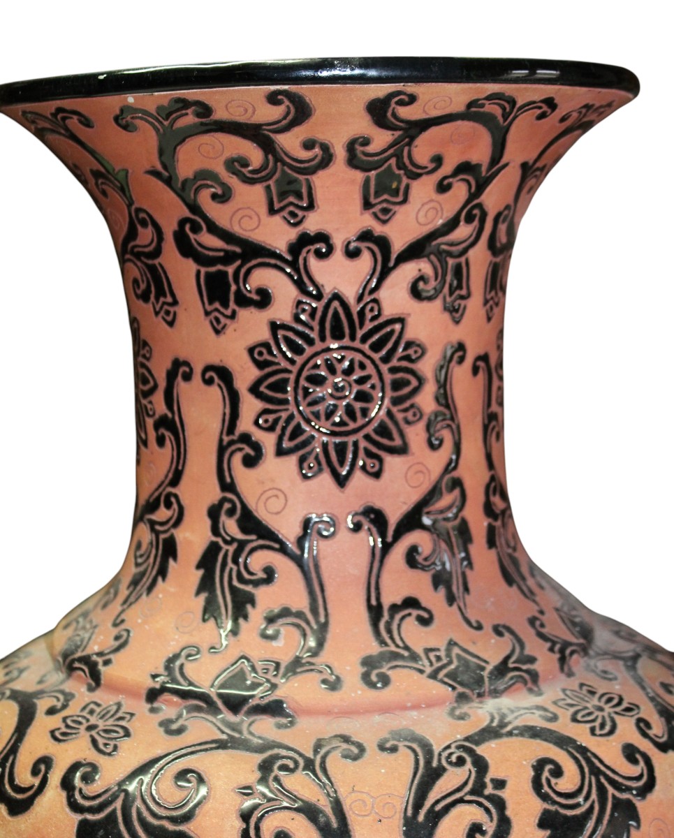 Large Vietnamese Vase In Glazed Stoneware, Well Hoa Circa 1930/1940.-photo-3