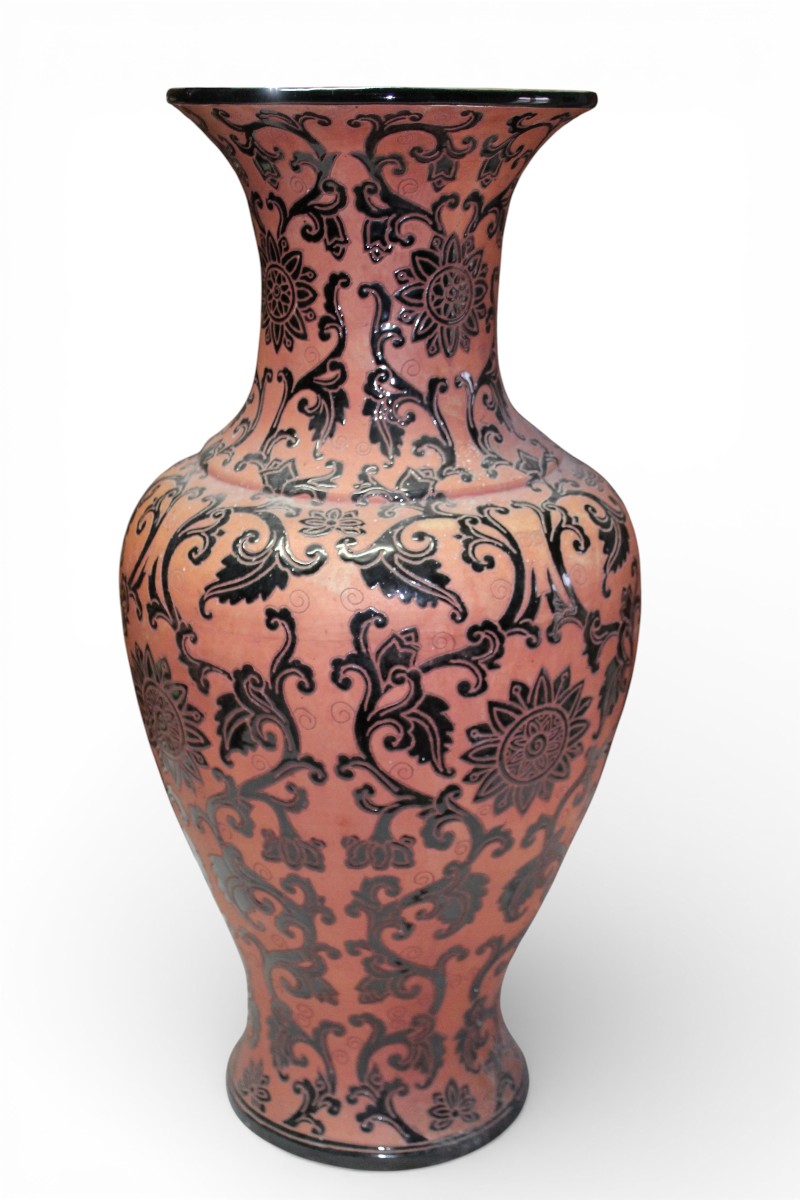 Large Vietnamese Vase In Glazed Stoneware, Well Hoa Circa 1930/1940.-photo-4