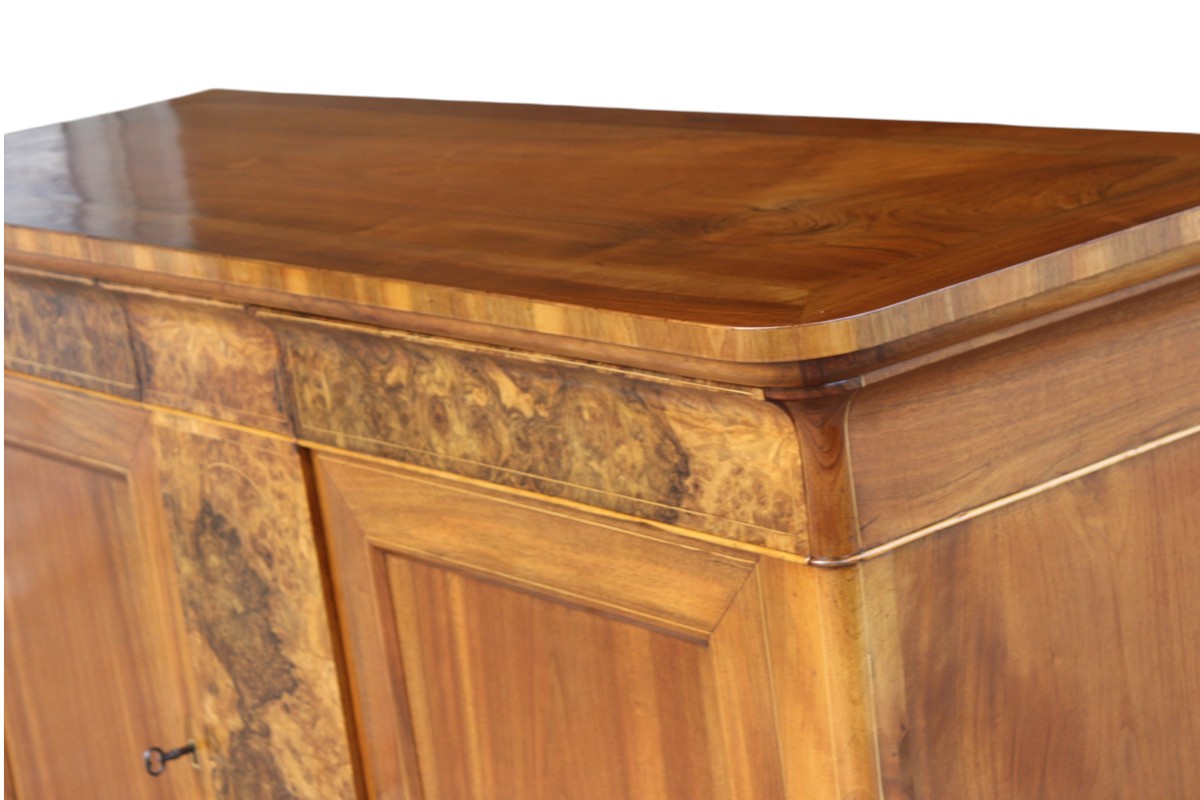 Large Charles X Period Buffet (circa 1830), In Walnut And Wolf, 19th Century.-photo-3