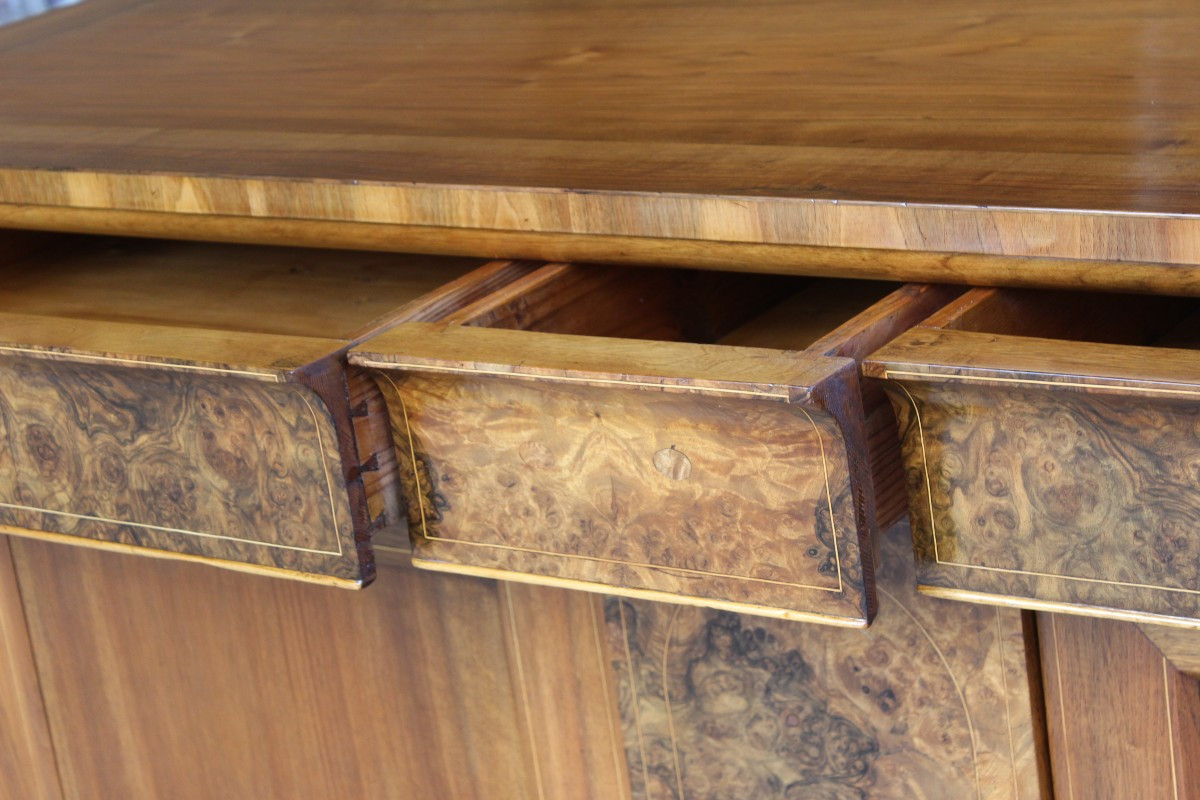 Large Charles X Period Buffet (circa 1830), In Walnut And Wolf, 19th Century.-photo-5