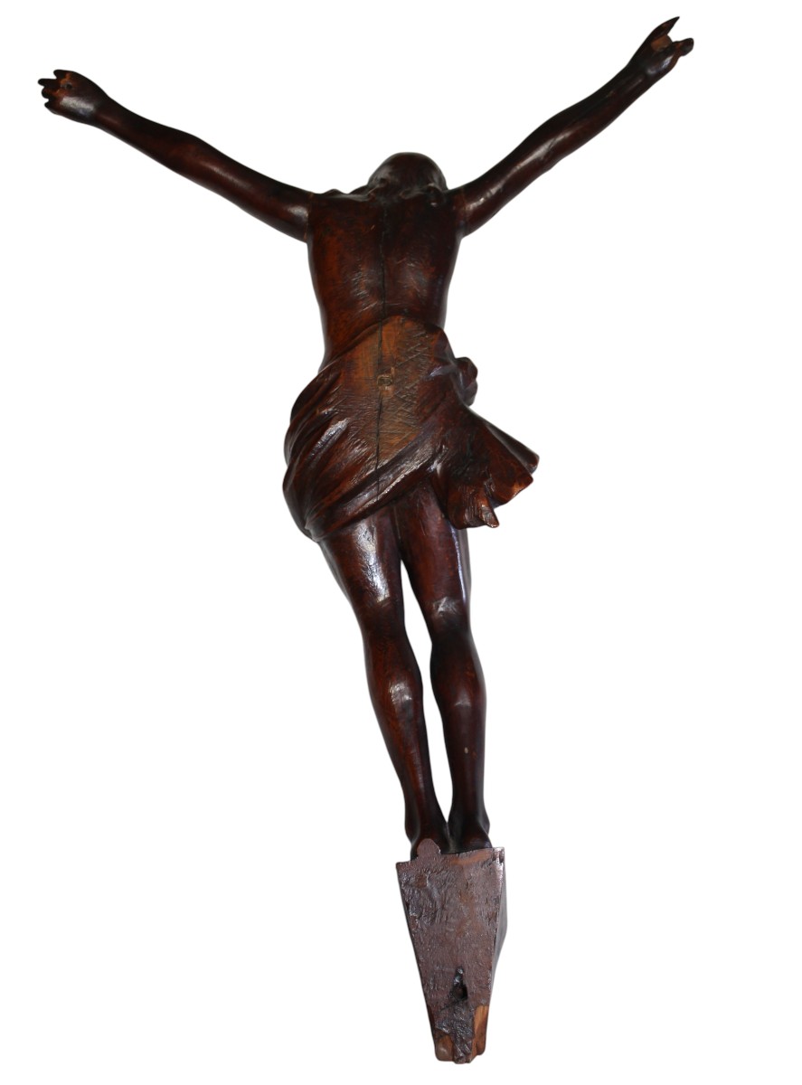Carved Christ In Boxwood, 18th Century.-photo-3