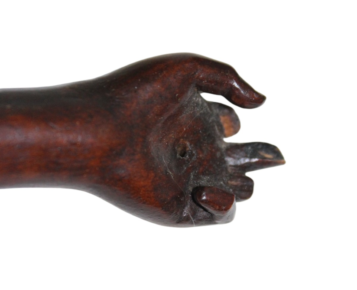 Carved Christ In Boxwood, 18th Century.-photo-5
