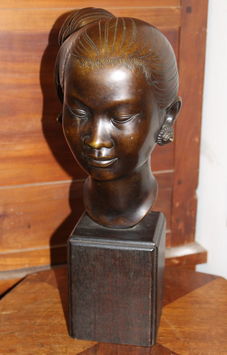 Nguyen Thanh Le (vietnam, 1919–2006) Bronze Bust -photo-2