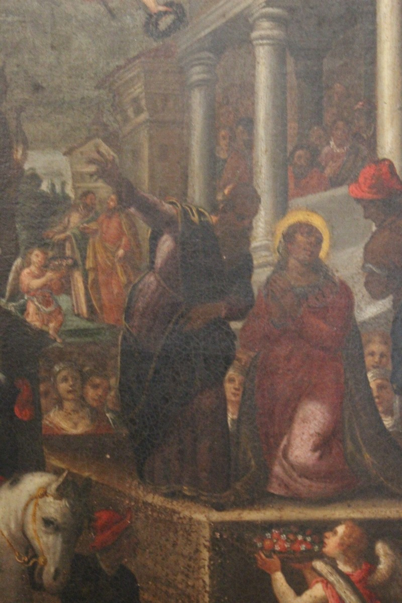 TABLEAUX HUILE SUR TOILE DU XVII SIECLE, "MARTYRE", ECOLE ITALIENNE.