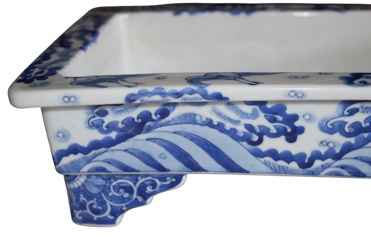Japanese Porcelain Bonsai Pot, Circa 1900.-photo-2