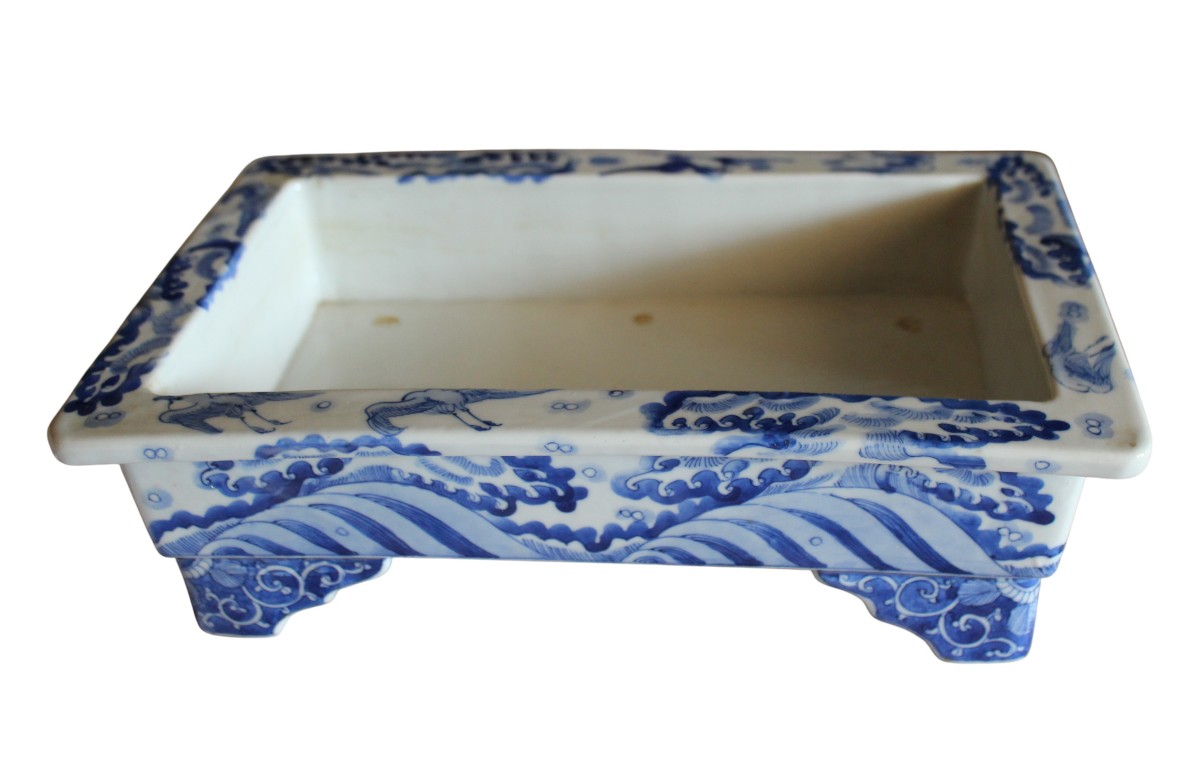 Japanese Porcelain Bonsai Pot, Circa 1900.