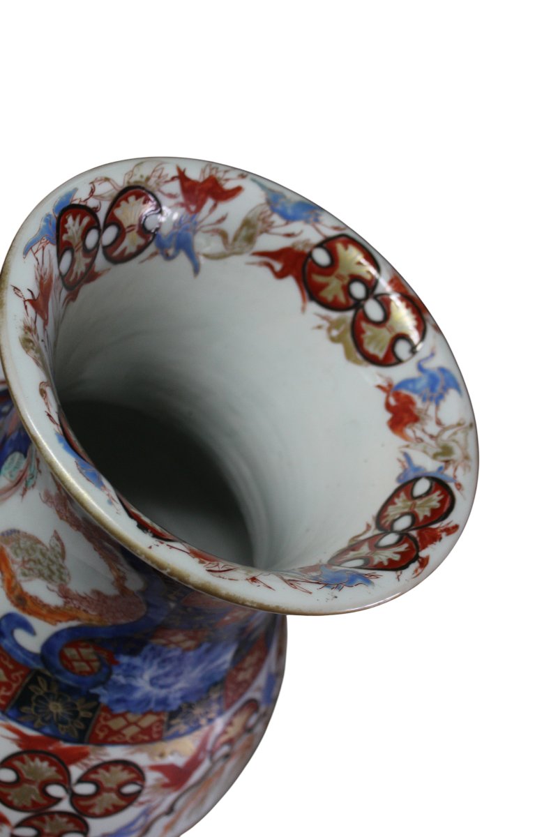PAIRE DE GRAND VASES IMARI JAPONAIS, MEIJI PERIOD, FINE DU XIX SIECLE.-photo-2