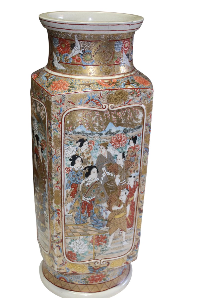 Large Satsuma Vase, Meiji Period, Japan, Late 19th Century.-photo-2