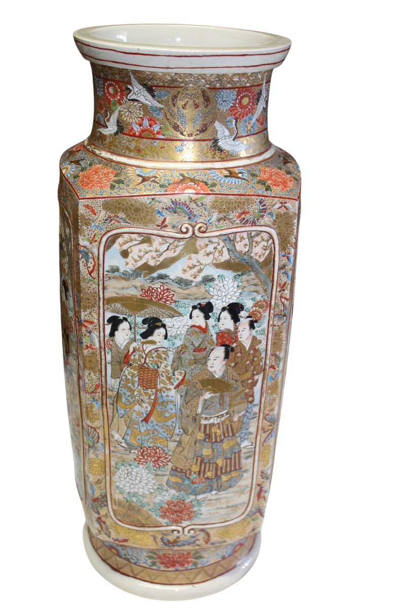 Large Satsuma Vase, Meiji Period, Japan, Late 19th Century.-photo-3
