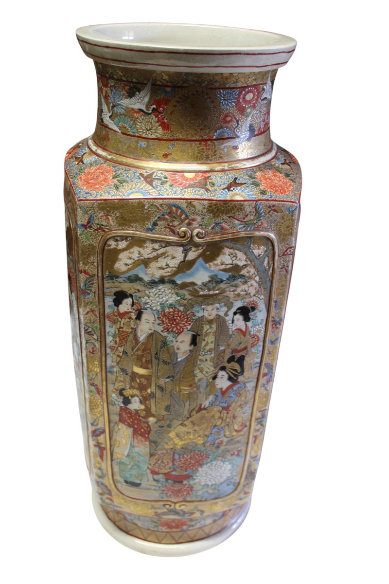 Large Satsuma Vase, Meiji Period, Japan, Late 19th Century.-photo-4