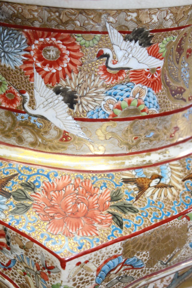 Large Satsuma Vase, Meiji Period, Japan, Late 19th Century.-photo-4