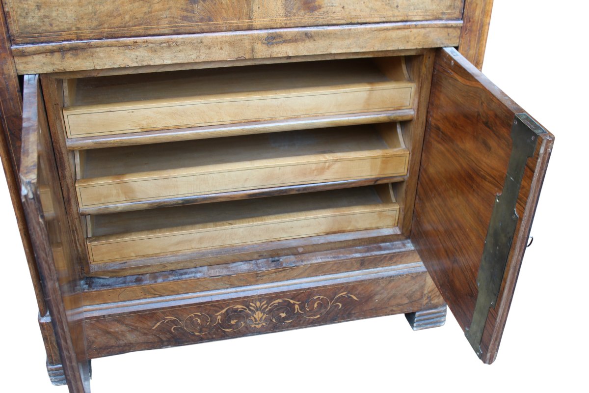 Luigi Filippo Inlaid Secretary Desk, Mid-19th Century.-photo-4