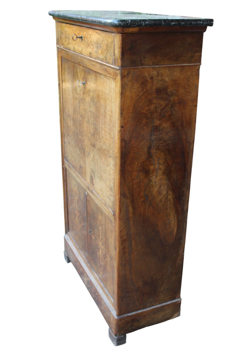 Luigi Filippo Inlaid Secretary Desk, Mid-19th Century.-photo-3